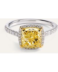 Quince - 14K Lab Grown Diamond Cushion Halo Engagement Ring 3Ct - Lyst