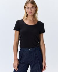 Quince - Cotton Modal Scoop Neck Tee, Cotton/Modal - Lyst