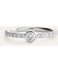 Quince - 14K Lab Grown Diamond Round Bezel Pave Ring - Lyst
