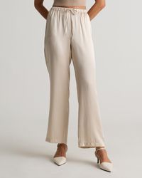 Quince - Washable Silk Drawstring Wide Leg Pants - Lyst