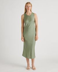 Quince - Washable Stretch Silk Tank Top Midi Dress - Lyst