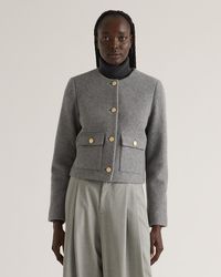 Quince - 100% Merino Wool Collarless Cropped Jacket - Lyst