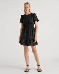 Quince - Tiered Mini Dress, Organic Cotton - Lyst