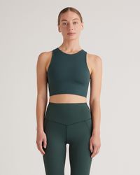 Quince - Ultra-Form High-Neck Cropped Tank Top, Nylon/Spandex - Lyst