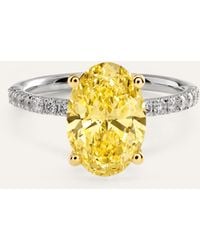 Quince - 14K Lab Grown Diamond Oval Pave Engagement Ring 3Ct - Lyst