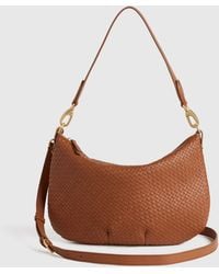 Quince - Italian Leather Convertible Crescent Handwoven Shoulder Bag - Lyst