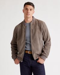 Quince - 100% Suede Bomber Jacket, Suede Leather - Lyst