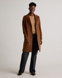 Quince - Camel Hair Single-Breasted Midi Coat, Wool - Lyst
