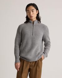 Quince - Australian Merino Wool Half Zip Sweater - Lyst