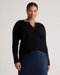 Quince - Eco-Knit Cropped Rib Cardigan - Lyst