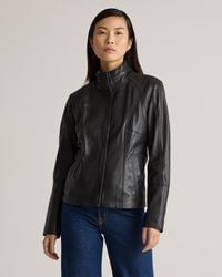 Quince - Stand-Collar Jacket, Leather - Lyst