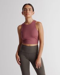 Quince - Ultra-Soft High-Neck Cropped Tank Top, 100% Polyester - Lyst