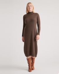 Quince - Mongolian Cashmere Turtleneck Midi Sweater Dress - Lyst