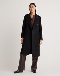 Quince - Italian Wool Double-Breasted Coat, Wool/Nylon - Lyst