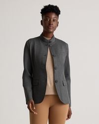 Quince - Ultra-Stretch Ponte Stand Collar Blazer, Rayon - Lyst