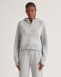Quince - Organic Heavyweight Fleece Cropped Full Zip Hoodie, Organic Cotton - Lyst