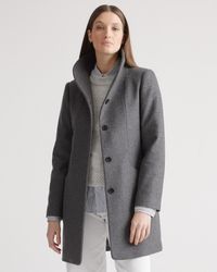 Quince - Italian Wool Cocoon Coat, Wool/Nylon - Lyst