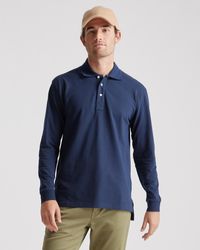 Quince - Long Sleeve Pique Polo, Organic Cotton - Lyst