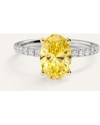 Quince - 14K Lab Grown Diamond Oval Pave Engagement Ring 2Ct - Lyst