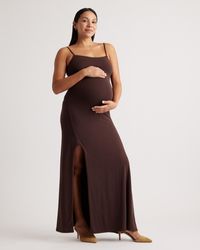 Quince - Recycled Knit Maternity Maxi Dress, Recycled Polyester - Lyst