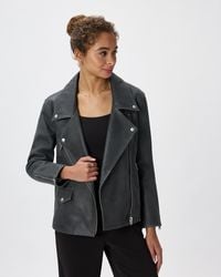Quince - Oversized Biker Jacket, Leather - Lyst