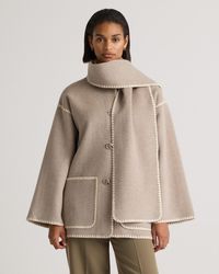 Quince - Double-Faced Merino Wool Scarf Coat - Lyst