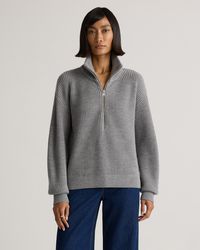 Quince - Australian Merino Wool Half Zip Sweater - Lyst