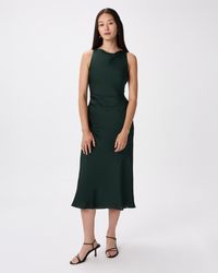 Quince - Washable Stretch Silk High Neck Midi Dress, Mulberry Silk - Lyst