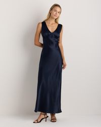 Quince - V-Neck Maxi Dress, Silk - Lyst