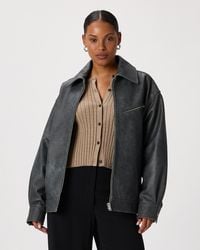 Quince - Oversized Bomber Jacket, Leather - Lyst
