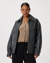 Quince - Oversized Bomber Jacket, Leather - Lyst