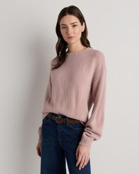 Quince - 100% Yak Wool Pointelle Detail Relaxed Crew - Lyst