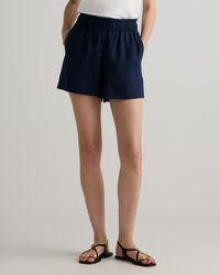 Quince - 100% European Linen High Waisted Shorts - Lyst