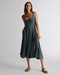 Quince - Tencel Jersey Fit & Flare Dress - Lyst