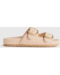 Quince - Raffia Double Buckle Sandal - Lyst