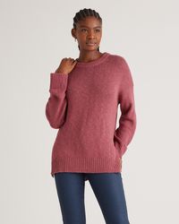 Quince - Cotton Linen Oversized Crew Sweater - Lyst