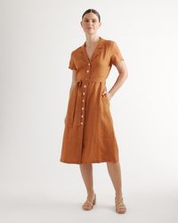 Quince - Short Sleeve Dress - Lyst