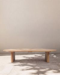 Quince - Curved Solid Teak Outdoor Coffee Table - Lyst