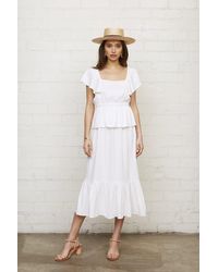 warehouse white linen dress