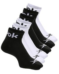 Reebok - Logo Quarter Socks 6 Pairs - Lyst