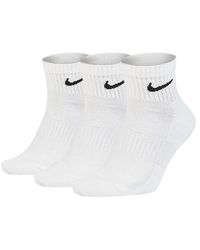 Nike - Medium Everyday Cushion Quarter Socks 3 Pairs - Lyst