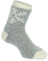 FireSide - Ribbed Snow Fuzzy Slipper Sock 1 Pair Socks - Lyst