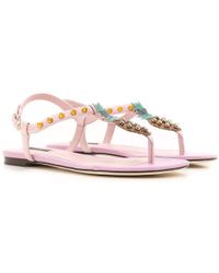Dolce & Gabbana Sandali Donna In Outlet - Rosa