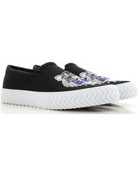 KENZO Basket Slip on Homme Pas cher en Soldes - Noir