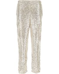 Pinko Pantalon Femme Pas cher en Soldes - Métallisé