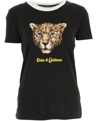 Dolce & Gabbana T-shirt Femme Pas cher en Soldes - Noir