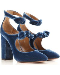 Aquazzura Zapatos de Tacón de Salón Baratos en Rebajas Outlet - Azul