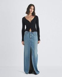 Rag & Bone - The Knit Rib Vee Cardigan Tops & Tees - Lyst