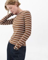 Rag & Bone - Luca Striped Ribbed Long-Sleeve Tee - Lyst