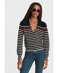 Rag & Bone Navaya Cotton Polo Cardigan in Blue | Lyst